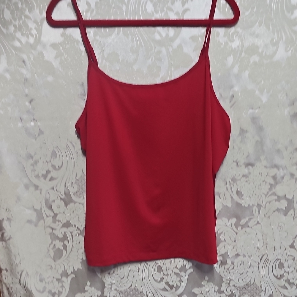 Lane Bryant Red Camisole Crop Top